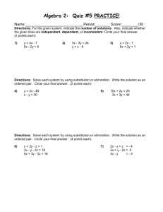 Algebra 2: Quiz #5 PRACTICE