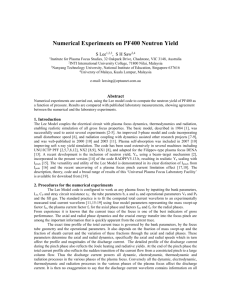 Numerical Experiments on PF400 Neutron Yield