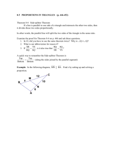 8-5 Proportions in Triangles