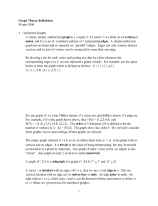 Graph Theory Definitions