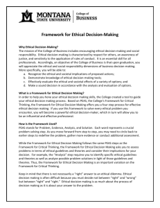PEAS Framework for Ethical Decision-Making