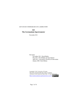 Germanium - Department of Physics