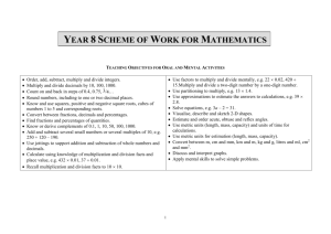 Scheme of work