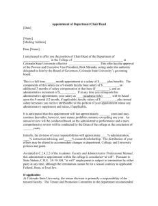 Appointment of Associate or Assistant Dean