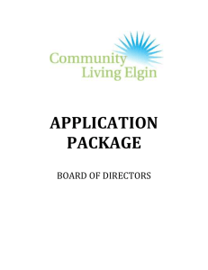 board of directors - Community Living Elgin