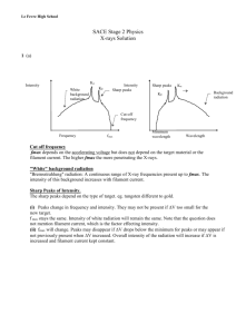 Worksheet - X-rays Solution