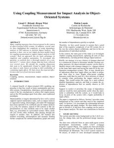 4 USING Coupling to focus impact analysis