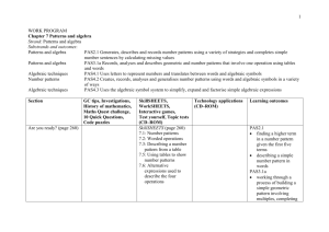 Chapter 7 Patterns and algebra