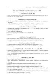 List of Scientific Publication in Foreign Languages in 2005