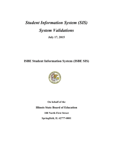 Student Information System (SIS) System Validations