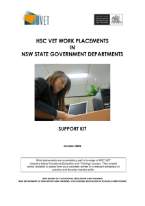 Appendix 3 - Quality support for HSC VET work placements