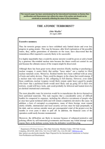 The Atomic Terrorist - International Commission on Nuclear Non