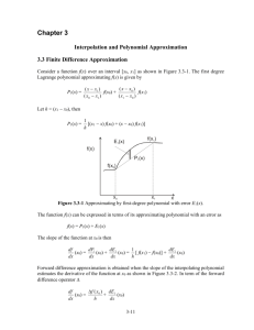 Interpolation and Polynomial Approximation