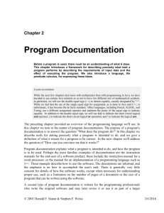 02. Program documentation