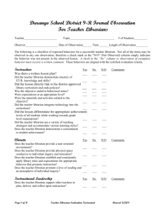 LibrarianObservationEvaluation