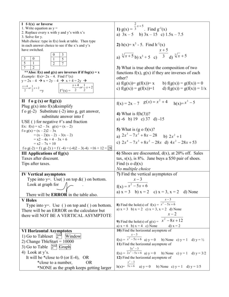 I F 1 X Or Inverse