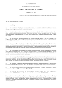 SM.328-10 - Spectra and bandwidth of emissions