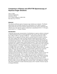 Comparison of Raman and ATR-FTIR Spectroscopy of Aqueous