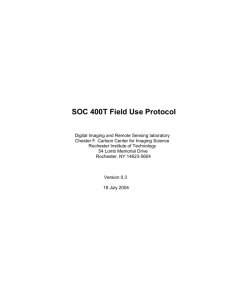 SOC 400T Field Use Protocol - TWiki