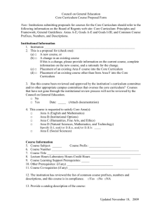 Core Curriculum Course Proposal Form