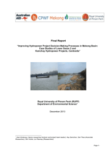 Improving Hydropower Project Decision Making