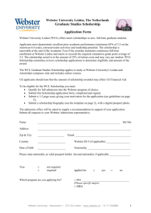 MA TUITION SCHOLARSHIP APPLICATION FORM