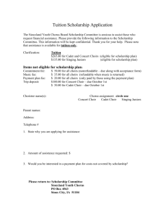 Tuition Scholarship Application