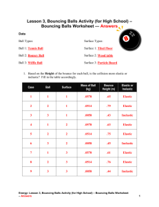 Bouncing Balls Worksheet – Answers