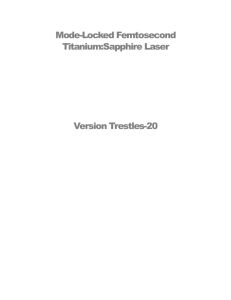 Trestles 20 Manual - Del Mar Photonics