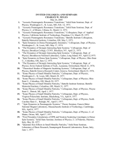 Complete Colloquium List - Department of Physics