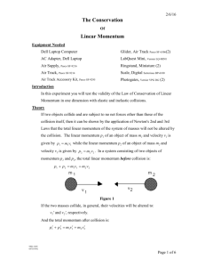 THE CONSERVATION OF LINEAR MOMENTUM