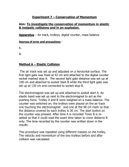 conservation of linear momentum experiment investigative question