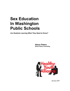 Sex Education in Washington Public Schools