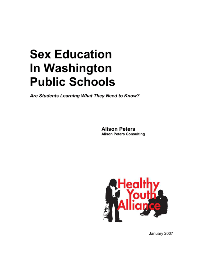 Sex Education In Washington Public Schools 9112