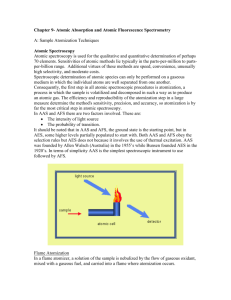 Chapter 9- Atomic Absorption and Atomic Fluorescence Spectrometry