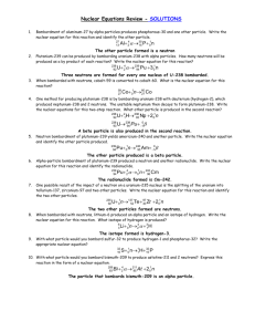 Nuclear Equations