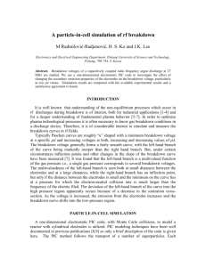 A particle-in-cell simulation of argon microdischarges