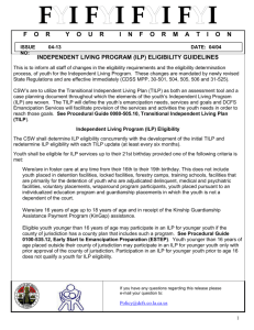 04/04 - Independent Living Program (ILP) Eligibility Guidelines