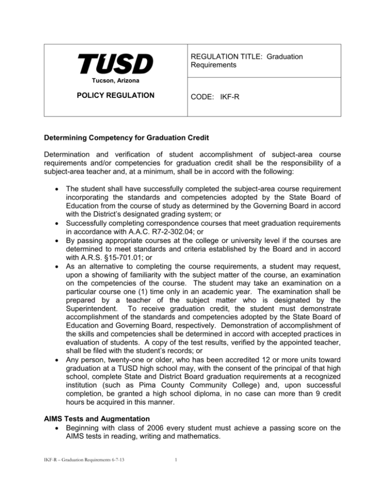 TUCSON UNIFIED SCHOOL DISTRICT