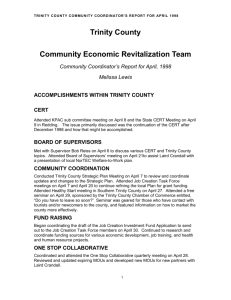 Accomplishments within Trinity County