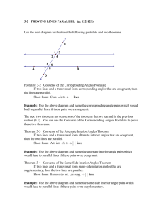 3-2 Proving Lines Parallel