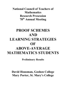 Proof schemes and learning strategies of above