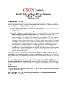 College of Humanities Faculty Fellowship and Grant Program