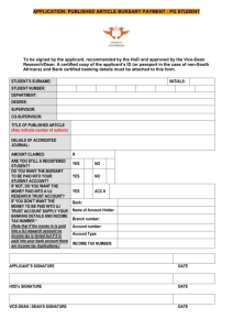 Application form for PG Student Publication Claim