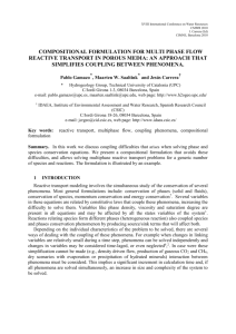 Compositional formulation for multi phase flow