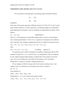 Supplementary notes: THERMODYNAMIC DOUBLE