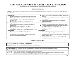 Standard - New Mexico State Department of Education