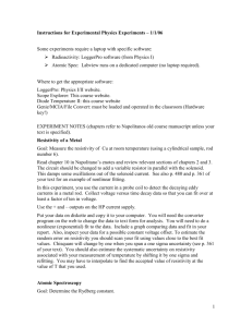 Notes for Experimental Physics Experiments