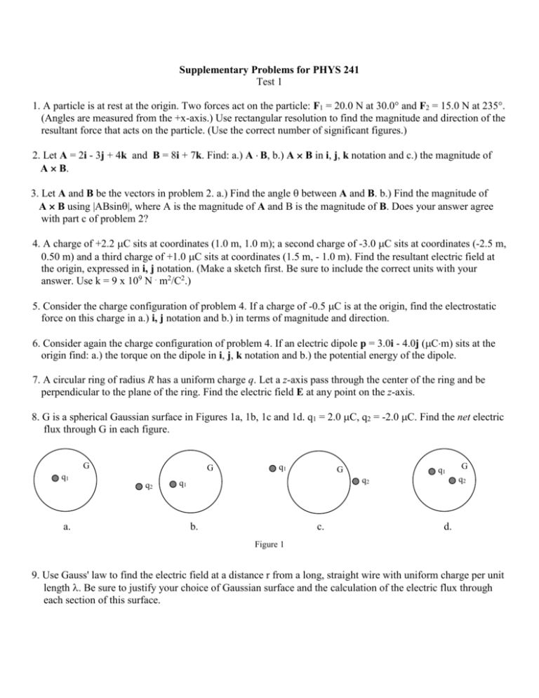 Answers To Supplementary Problems For Phys 241