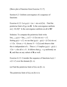 Sequences of functions and uniform convergence (concluded).